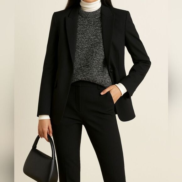 Zara Marled Black and White Knit Sweater Vest , Large - Picture 2 of 6